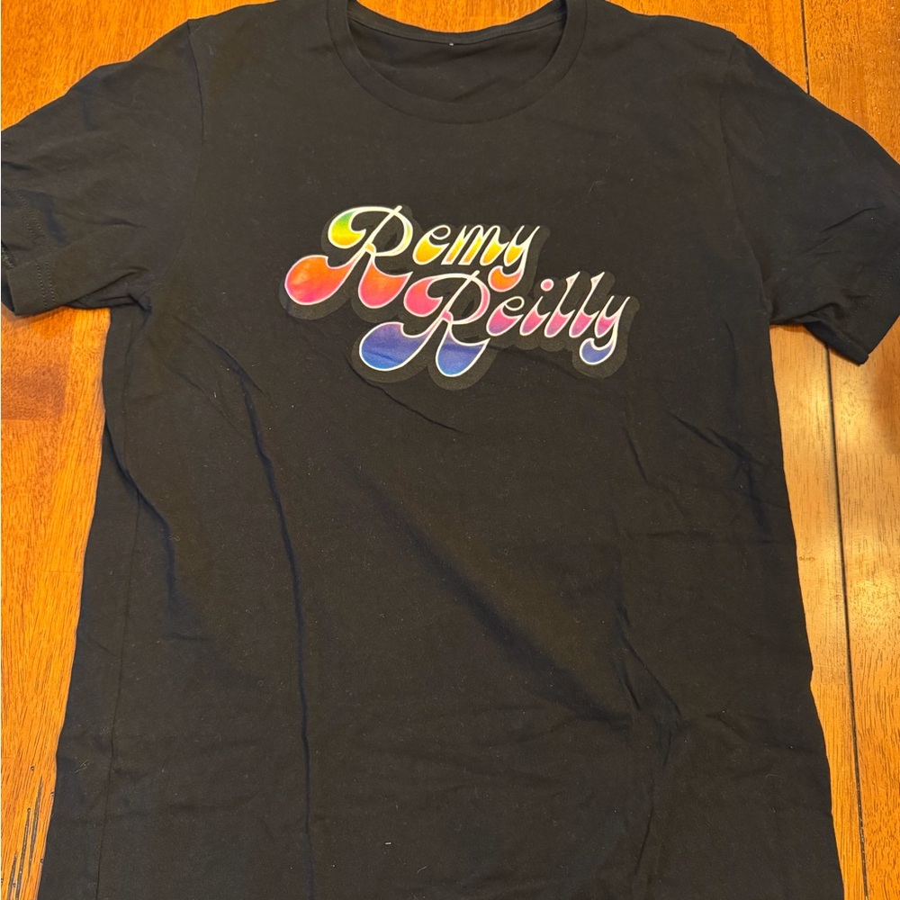 Black Graphic Tee - Multicolor Logo